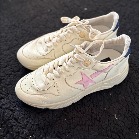 Golden Goose Cream and Pink Sneakers - Picture 3 of 6